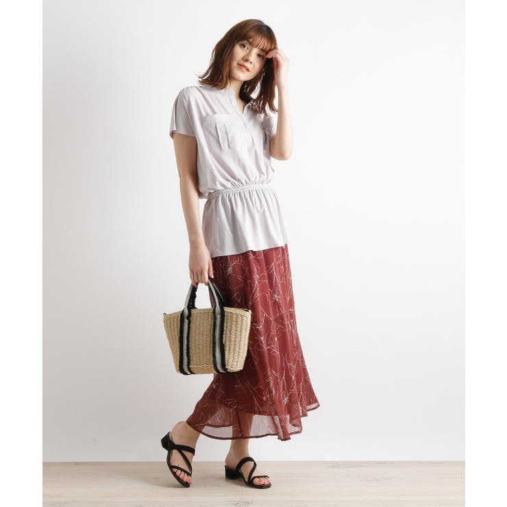 ライトグレー(011) | 【LLあり】ミリタリープルオーバー＋スカートSET | grove