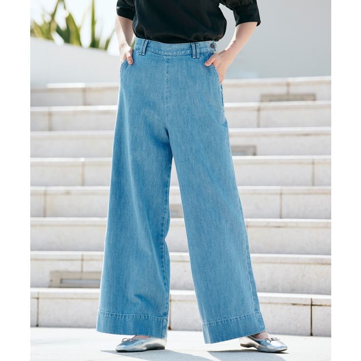 サックス(090) | 【別注】Wrangler バギーパンツ | grove