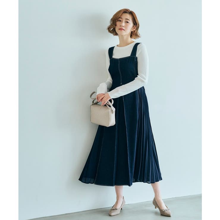 キレイに決まる!脇プリーツジャンドレ[品番：WRDW0165867]｜grove