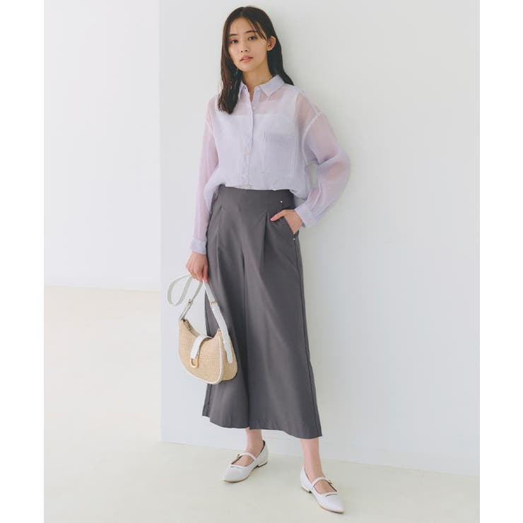 【冷感】サマーハイパーストレッチワイドパンツ | grove | 詳細画像4 