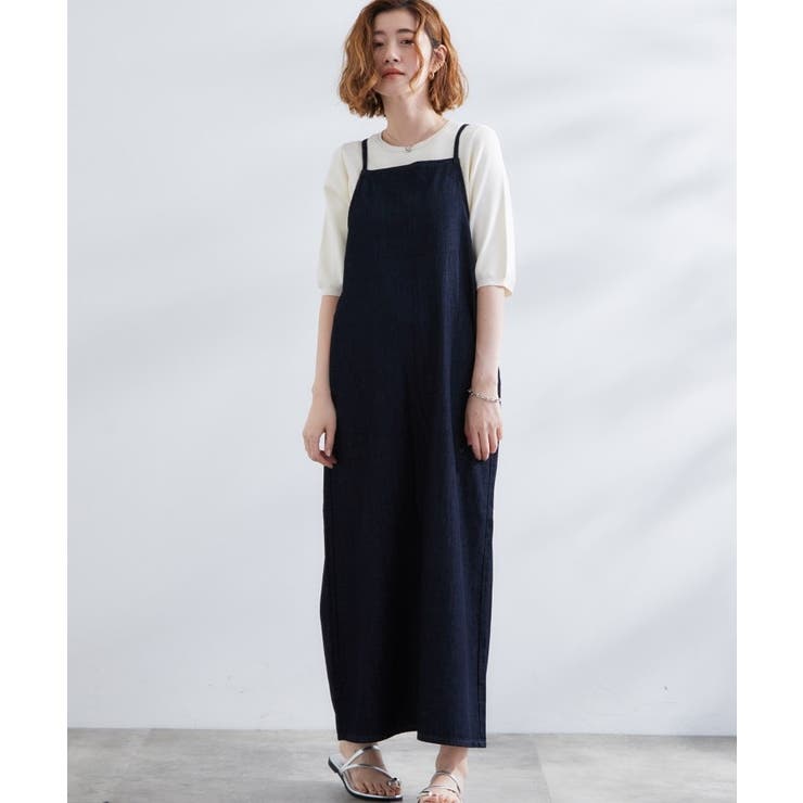 ネイビー(094) | 【Lee】DENIM CAMISOLE DRESS | grove
