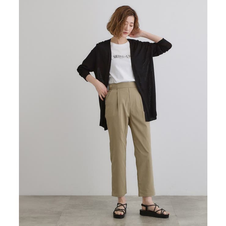 低身長さん向け－3cm丈【接触冷感】サマーハイパーストレッチテーパードパンツ | grove | 詳細画像6 