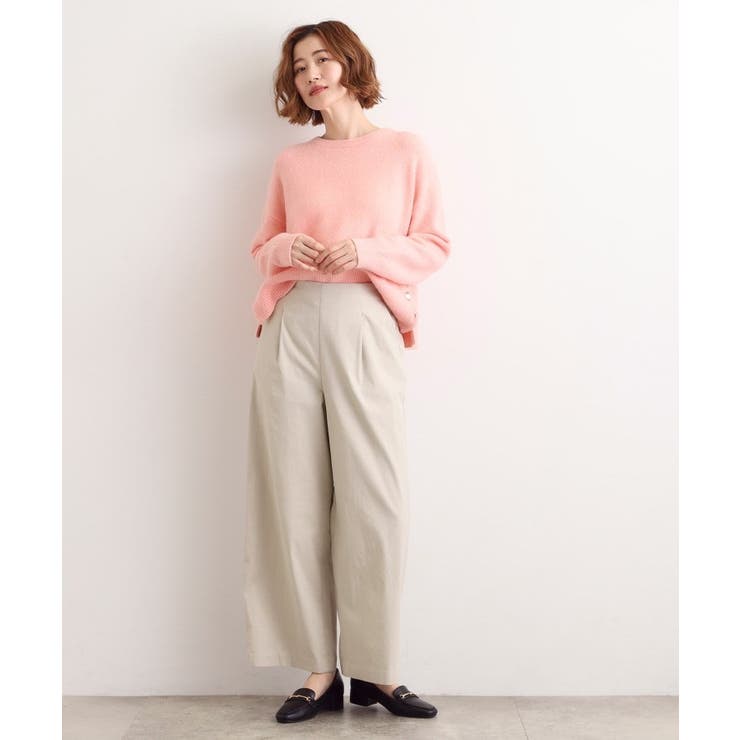 【選べる着丈/多機能】裏起毛ハイパーストレッチワイドパンツ | grove | 詳細画像7 