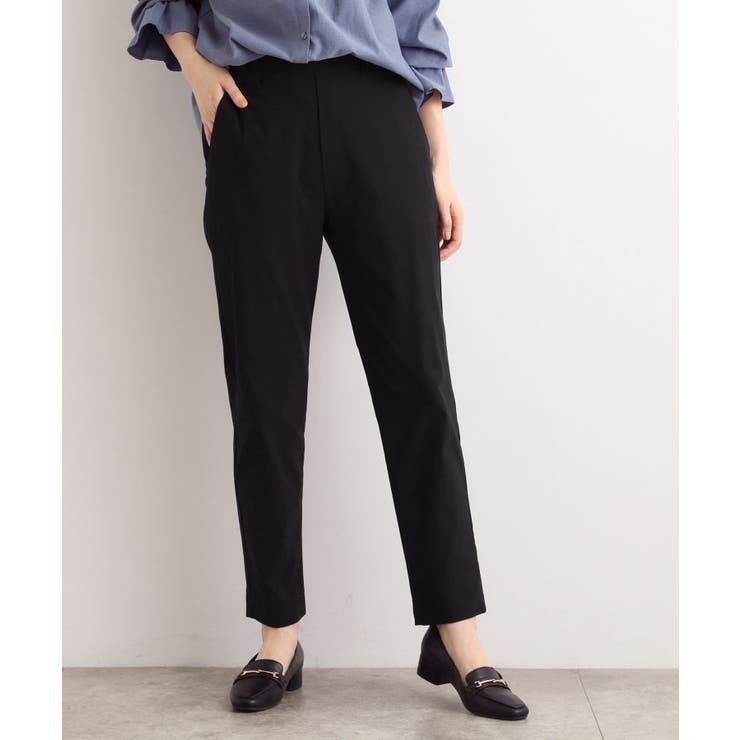 ブラック(019) | 【選べる着丈/多機能】裏起毛ハイパーストレッチテーパードパンツ | grove