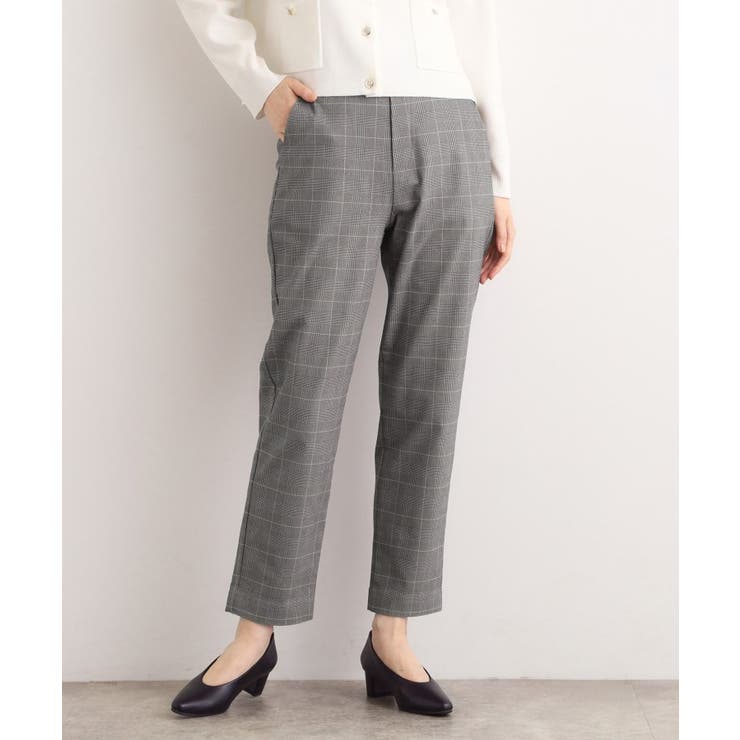 グレンチェック(204) | 【選べる着丈/多機能】裏起毛ハイパーストレッチテーパードパンツ | grove