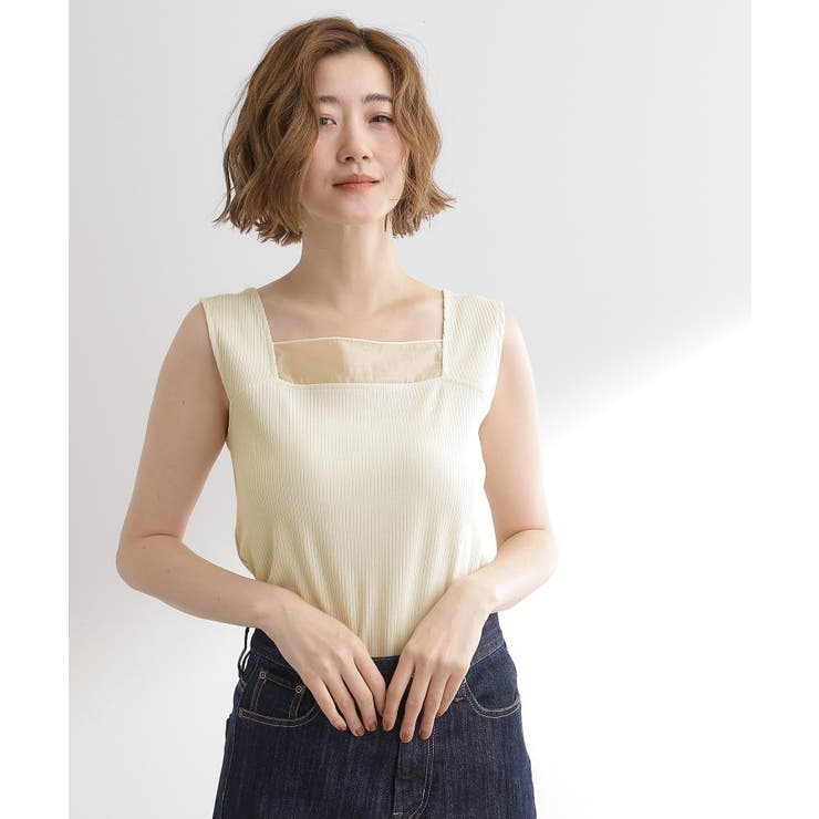 アイボリー(004) | シアードッキングタンクトップ | grove