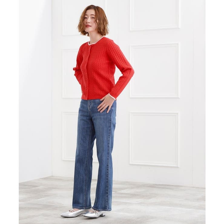 【選べる着丈】美シルエットデニムソフトフレアーパンツ | grove | 詳細画像13 