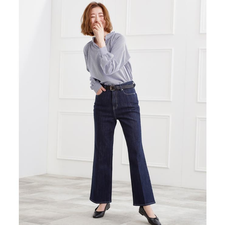 【選べる着丈】美シルエットデニムソフトフレアーパンツ | grove | 詳細画像17 