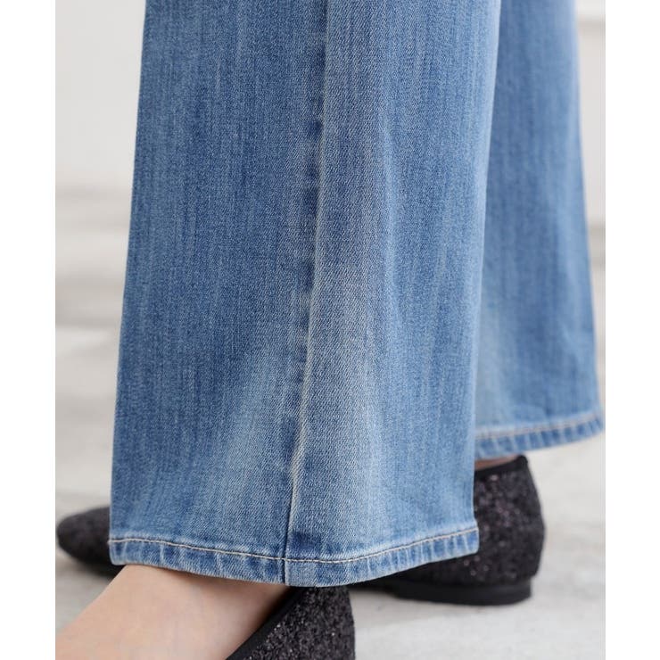 【選べる着丈】美シルエットデニムソフトフレアーパンツ | grove | 詳細画像27 