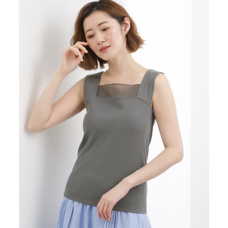 【貴島明日香さん着用】シアードッキングスクエアタンク | grove | 詳細画像5 