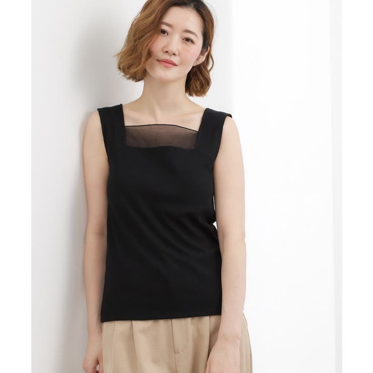 【貴島明日香さん着用】シアードッキングスクエアタンク | grove | 詳細画像9 