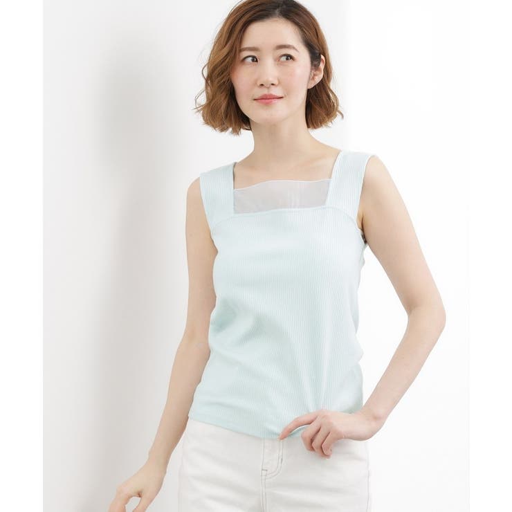 【貴島明日香さん着用】シアードッキングスクエアタンク | grove | 詳細画像16 