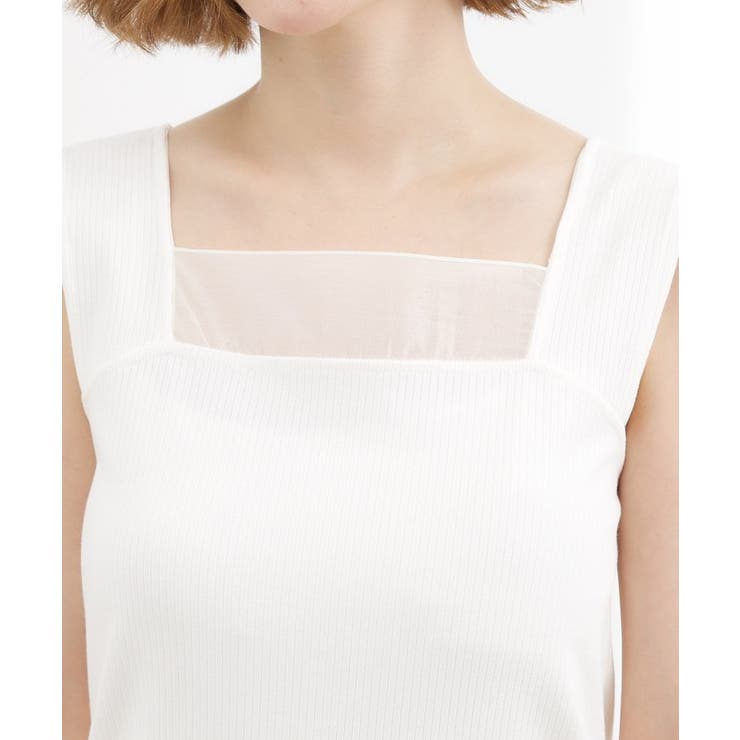 【貴島明日香さん着用】シアードッキングスクエアタンク | grove | 詳細画像26 