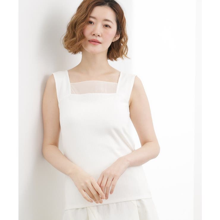 オフ(003) | 【貴島明日香さん着用】シアードッキングスクエアタンク | grove