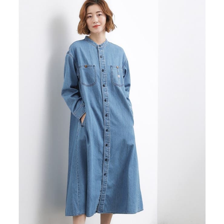 ブルー(092) | 【Lee×grove別注】LOCO FLARE DRESS | grove