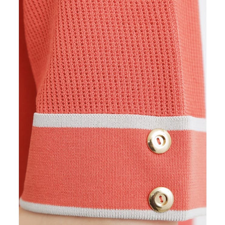 やわらかドライタッチ 袖メッシュ編みニット | grove | 詳細画像12 