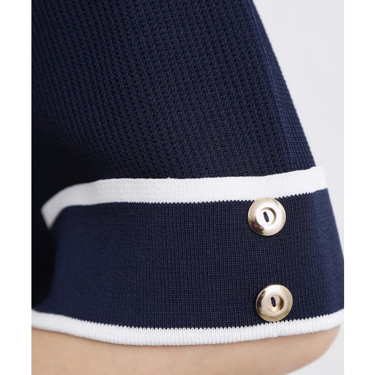 やわらかドライタッチ 袖メッシュ編みニット | grove | 詳細画像16 