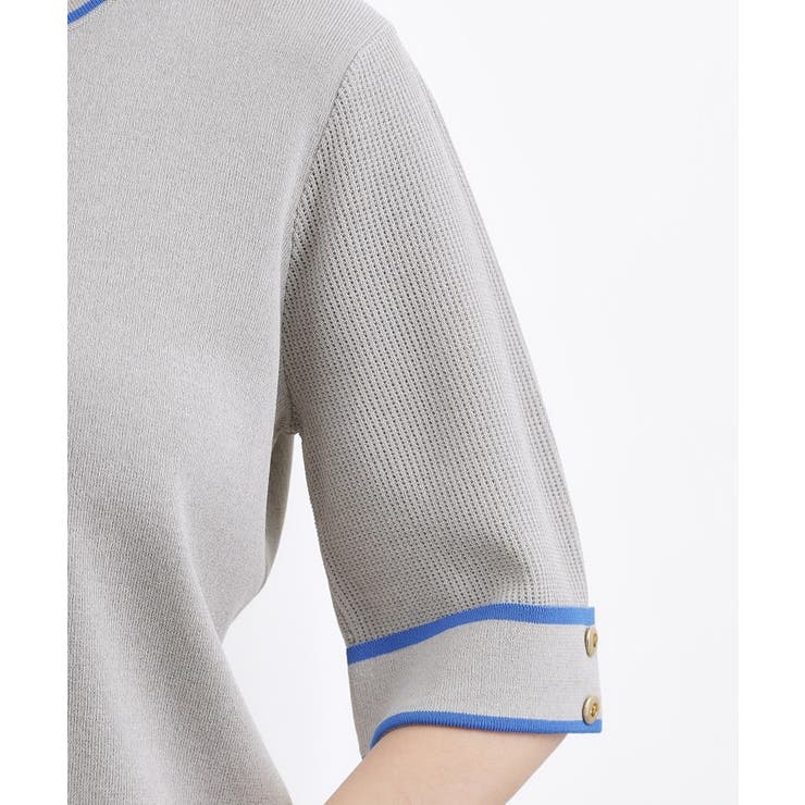 やわらかドライタッチ 袖メッシュ編みニット | grove | 詳細画像25 