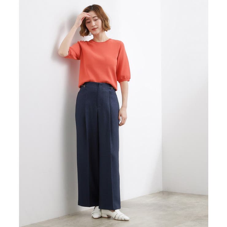 【シリーズ累計34万枚】やわらかドライタッチ 五分袖クルーネックニット | grove | 詳細画像19 