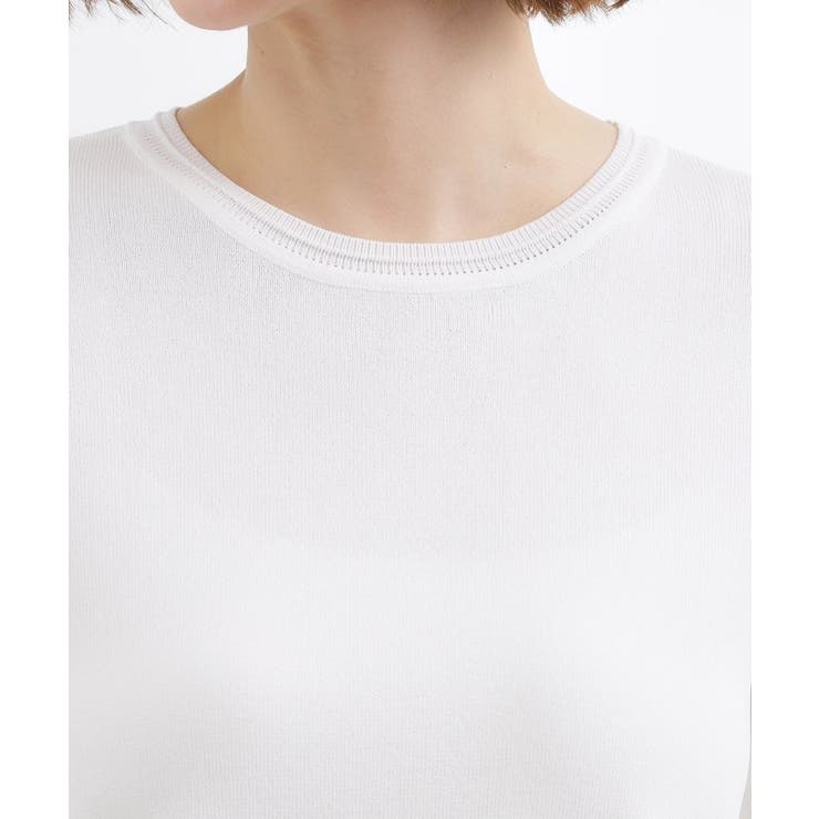 【シリーズ累計34万枚】やわらかドライタッチ 五分袖クルーネックニット | grove | 詳細画像44 