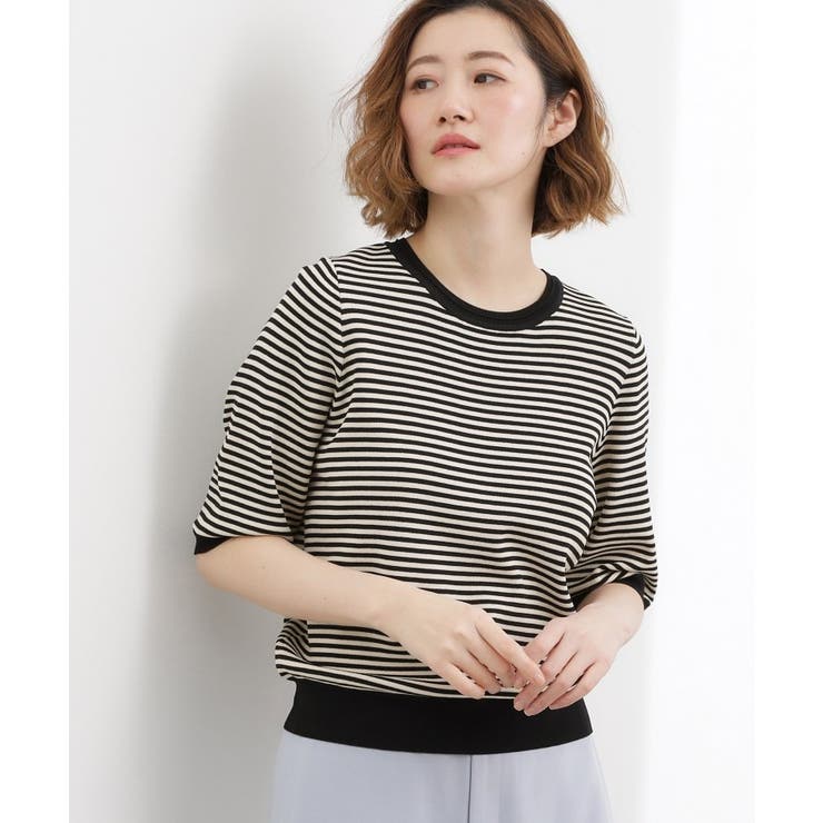 【シリーズ累計34万枚】やわらかドライタッチ 五分袖クルーネックニット | grove | 詳細画像34 