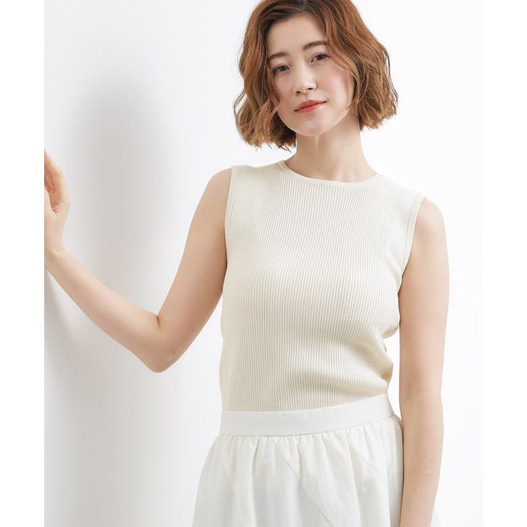 オフホワイト(003) | リブラメニットタンク | grove