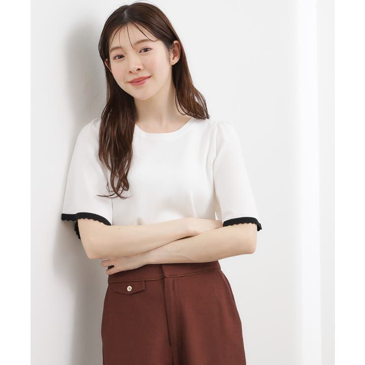 【シリーズ累計36万枚！名品ニット】やわらかドライタッチ スカラップスリーブニッ… | grove | 詳細画像11 