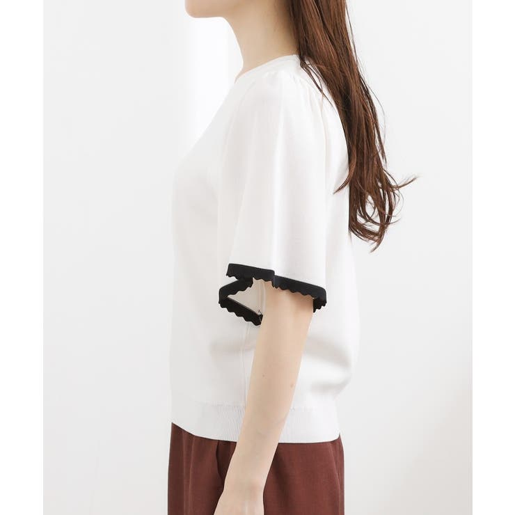 【シリーズ累計36万枚！名品ニット】やわらかドライタッチ スカラップスリーブニッ… | grove | 詳細画像27 
