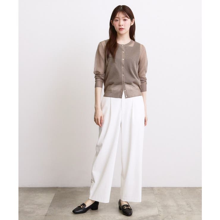 高評価！【洗える／名品】大人の透け感、シアーカーディガン | grove | 詳細画像11 