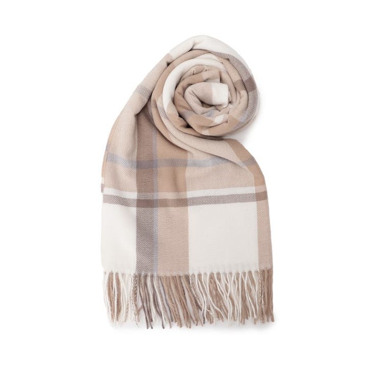 ライトベージュ(251) | 【新色追加！】ポリエステル大判チェックストール | grove