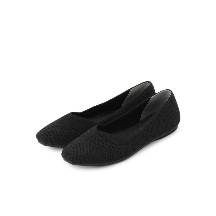 ブラック(119) | 洗えるフェザーニットパンプス | grove