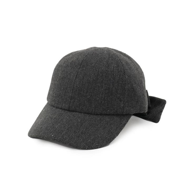 へリンボンチャコール(114) | リボンキャップ【UVカット・サイズ調整可能】 | grove