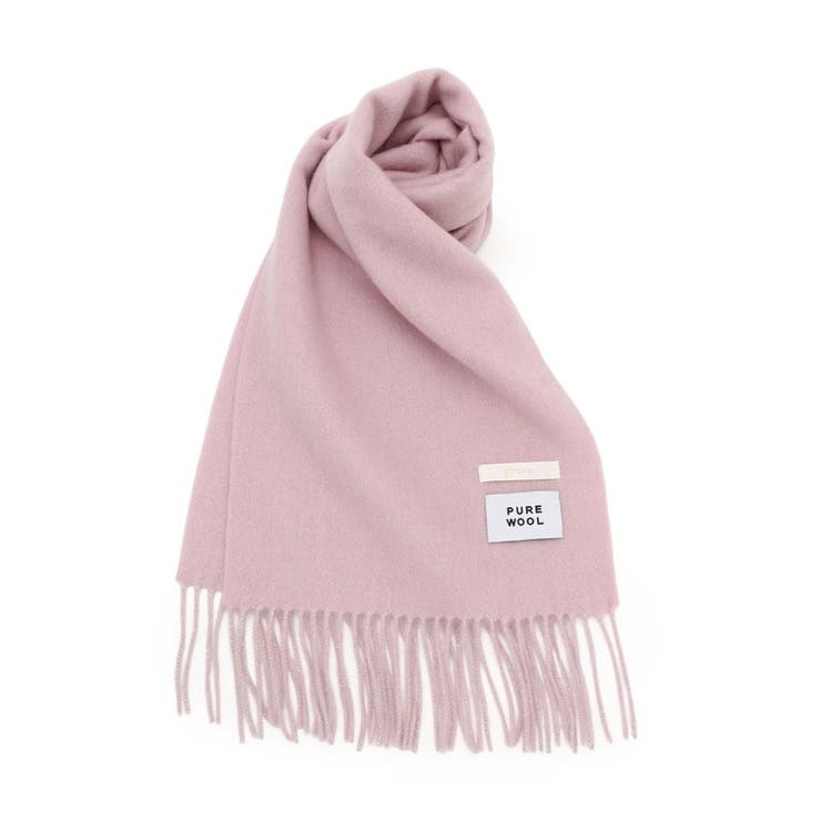ピンク(871) | 洗えるウール混ラメマフラー | grove