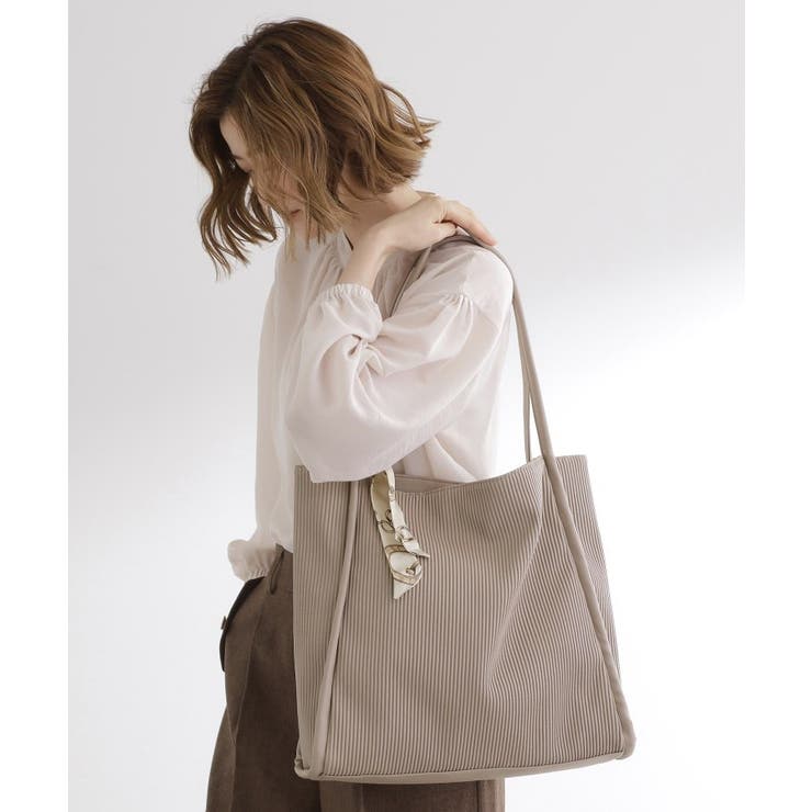 【A4】プリーツスカーフ付トート | grove | 詳細画像3 