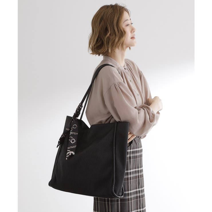 【A4】プリーツスカーフ付トート | grove | 詳細画像5 