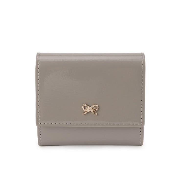 グレー(012) | エナメルリボン3つ折財布 | grove