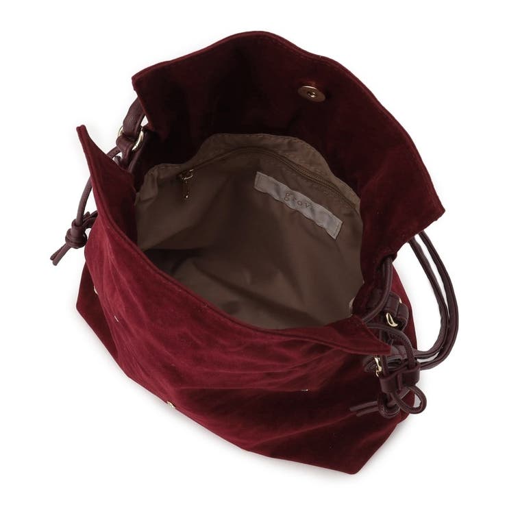 スタッズスエード調巾着ショルダー | grove | 詳細画像19 