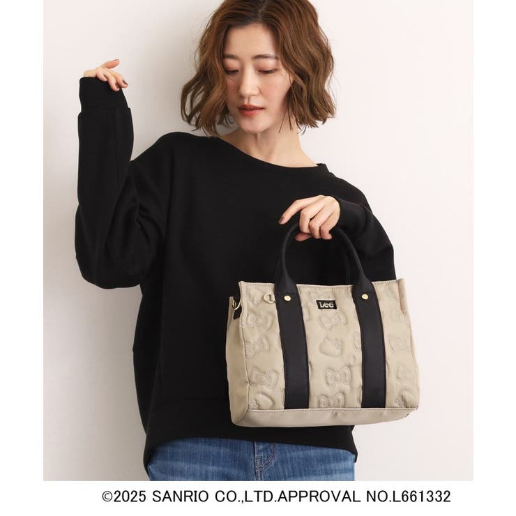 ライトベージュ(551) | 【ハローキティ】Lee別注リボンキティキルトスクエアトート | grove