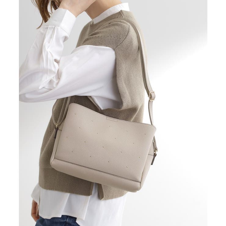 グレージュ(011) | ドットスタッズ3層ショルダー | grove