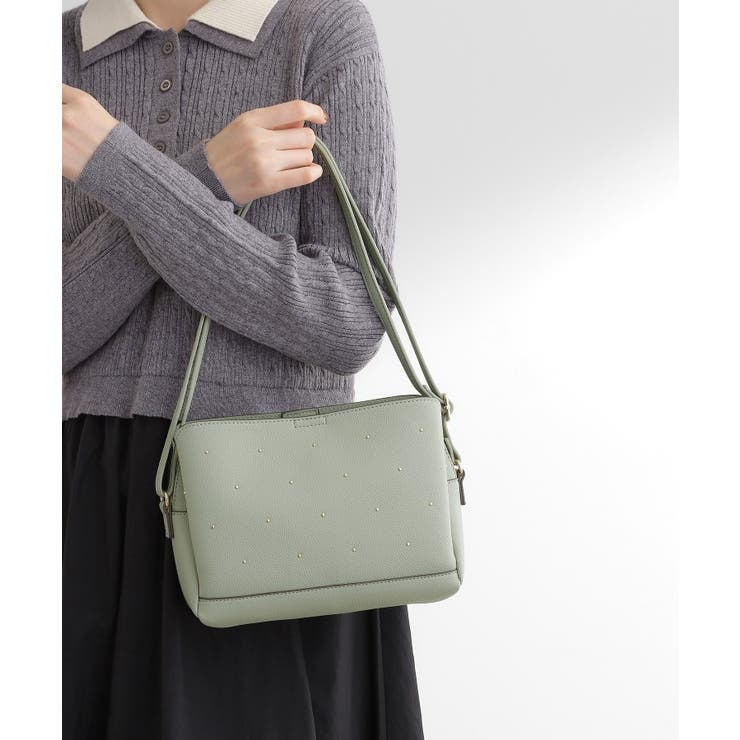 ミントグリーン(021) | ドットスタッズ3層ショルダー | grove