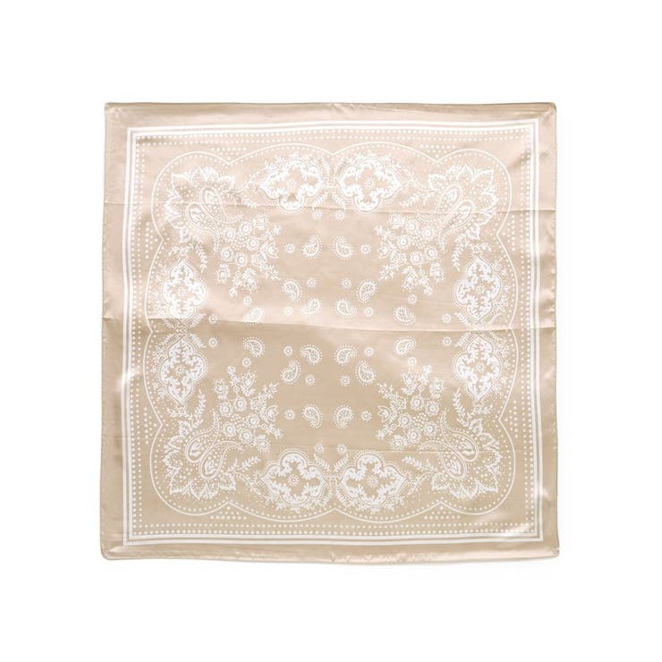 ライトベージュ(051) | 大判プリントスカーフ | grove