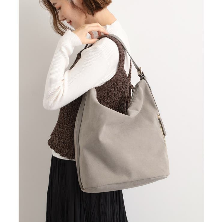 グレー(012) | スエード調コンビワンンショルダー | grove