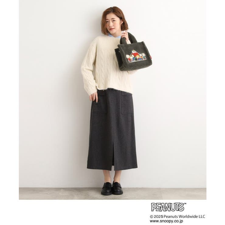 【PEANUTS】ボアスクエア2WAYトート | grove | 詳細画像8 