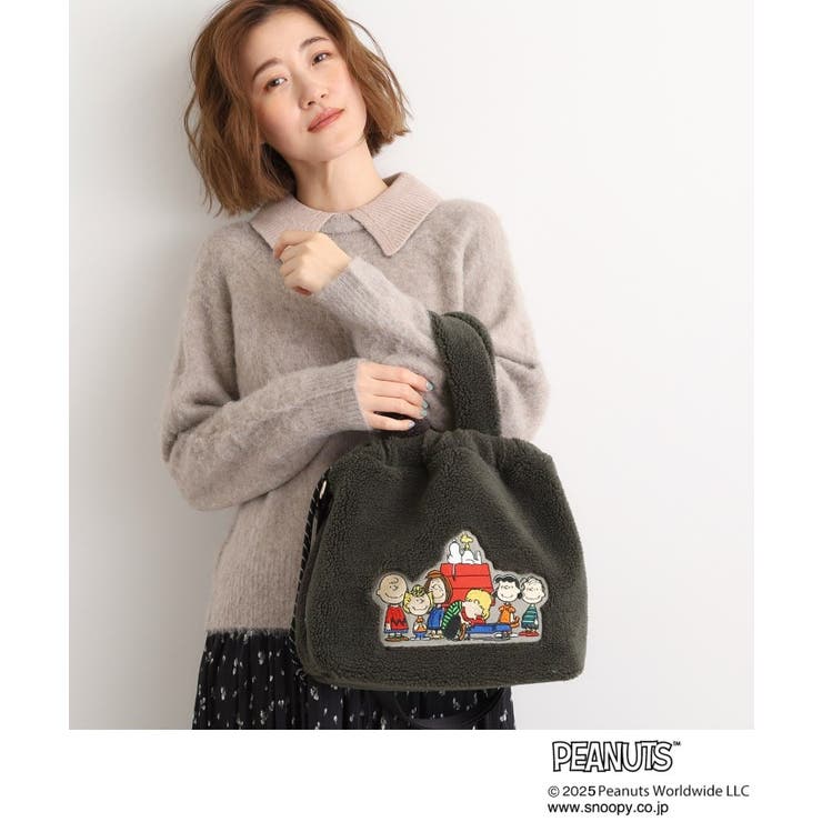 【PEANUTS】ボア巾着トート | grove | 詳細画像7 