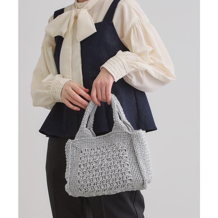 【雑誌掲載】ラメコードスクエア2WAYトート | grove | 詳細画像1 