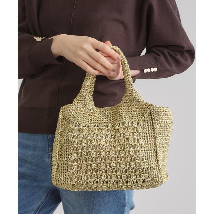 ゴールド(007) | 【雑誌掲載】ラメコードスクエア2WAYトート | grove