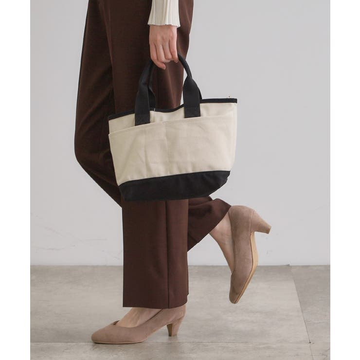 キナリ×ブラック(519) | ハンドルアソートキャンバス2WAYトート | grove