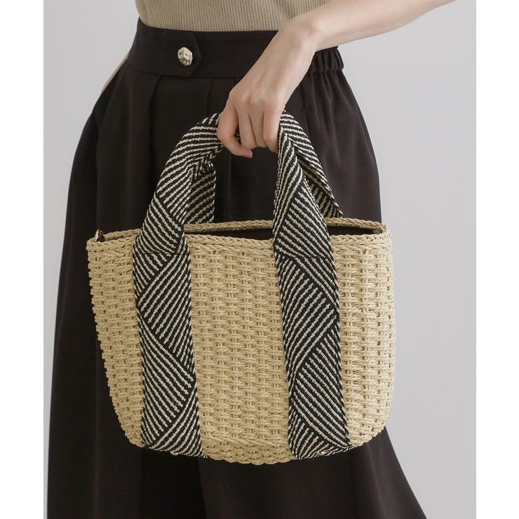 アイボリー(004) | ペーパー巾着コードラメ2WAYトート | grove