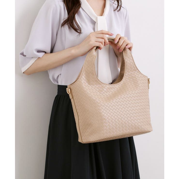 グレージュ(050) | メッシュクリテ2WAYトート | grove