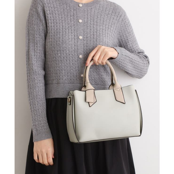 ミント×ライトグレー(520) | リボンハンドル2WAYトート | grove
